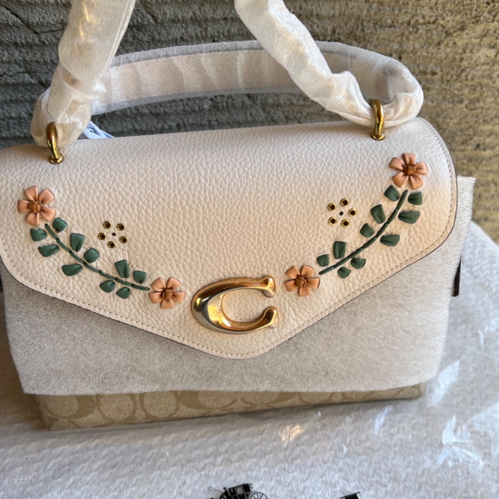 COACH GORGEOUS Tammie Bag In Signature Canvas Floral Whipstitch - Picture 10 of 12